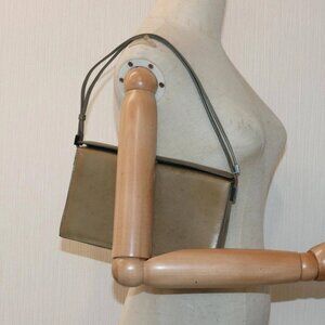 GUCCI Hand Bag Leather Brown Auth